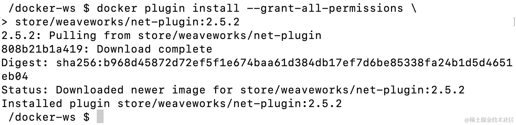 图 15.7：插件安装