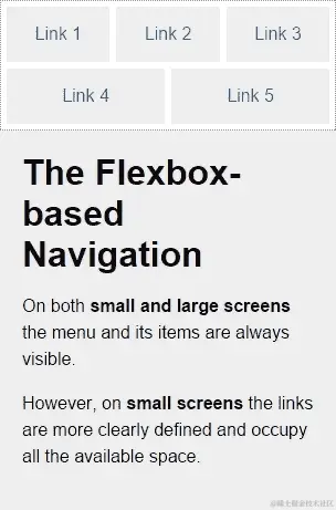 基于 Flexbox 的导航