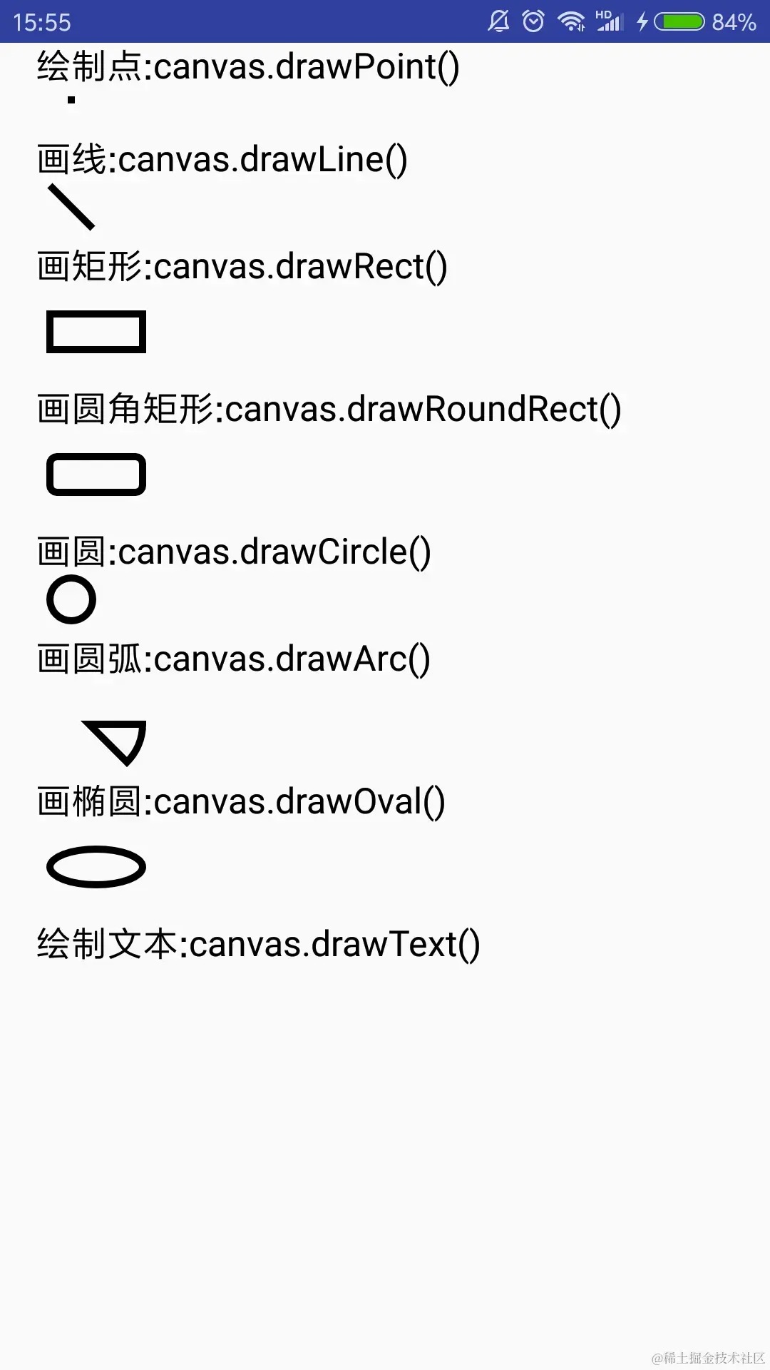 Canvas的常见API