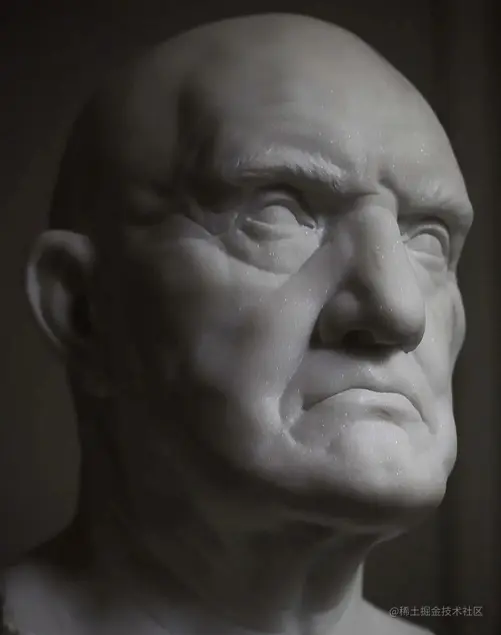 用大理石雕刻了1:1的Roman Man雕像 - 瑞云渲染