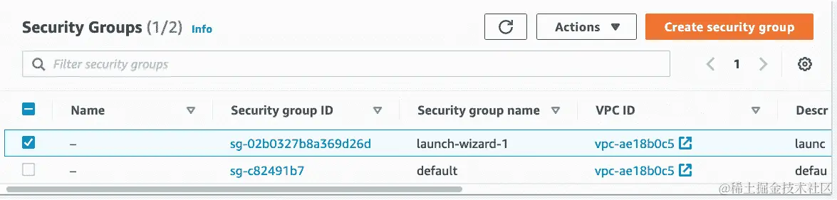 图 17.30 – 安全组