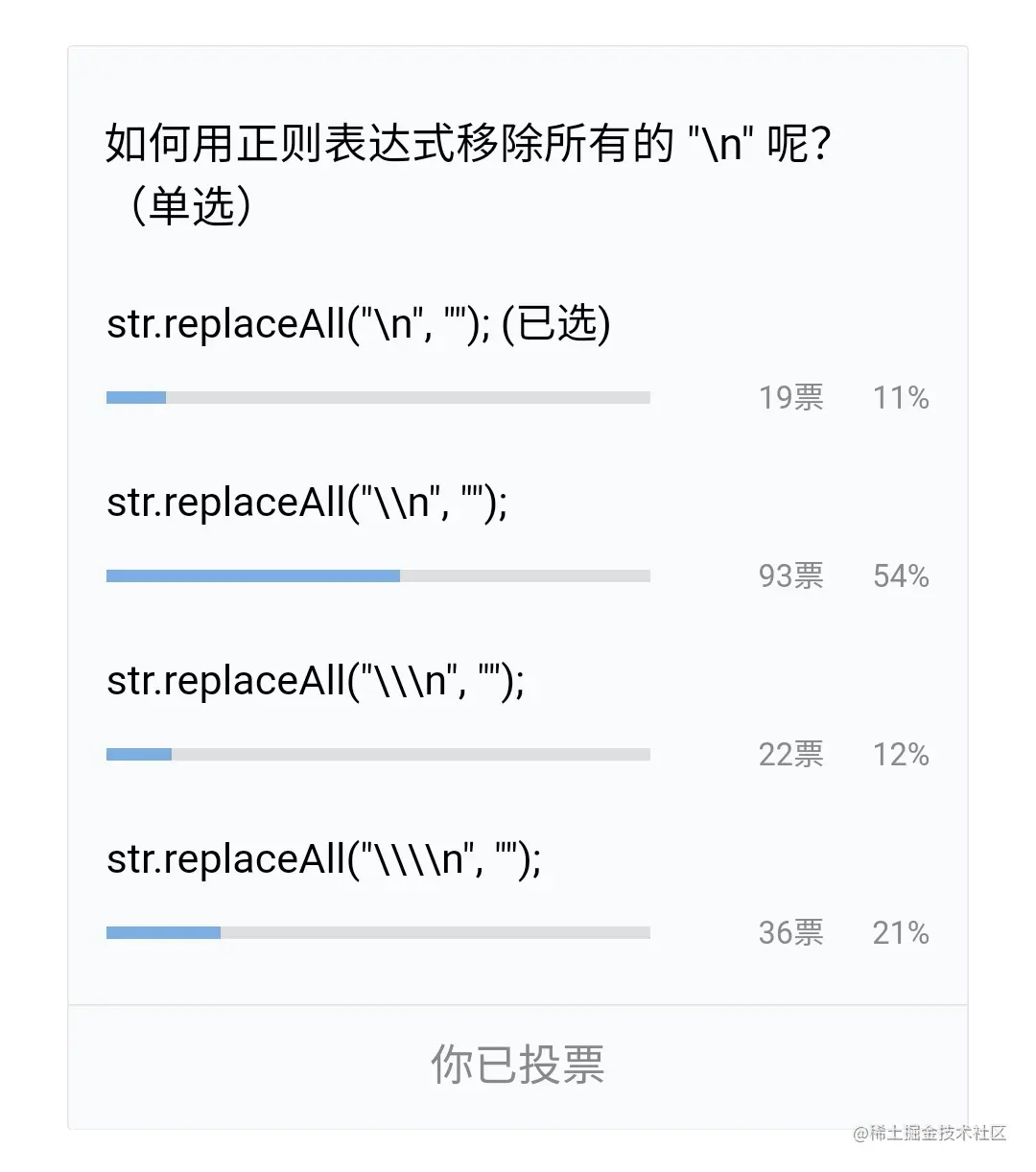 大家的投票结果