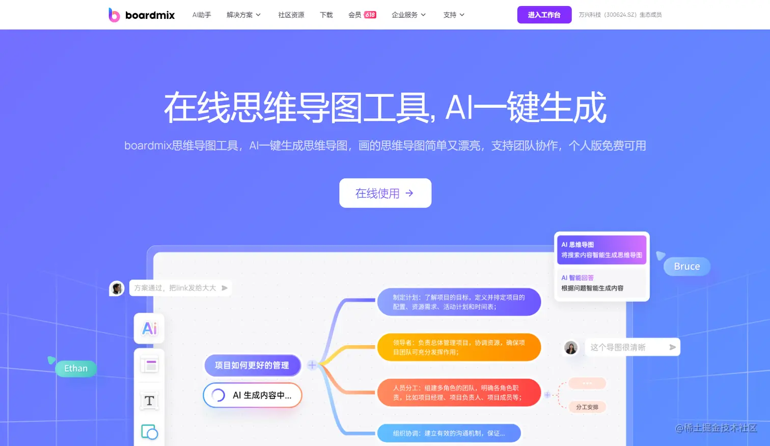 在线思维导图boardmix