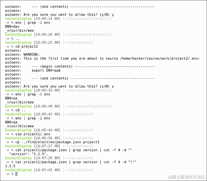 Autoenv - 设置一个持久的、基于项目的环境
