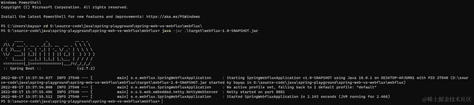 Webflux startup time