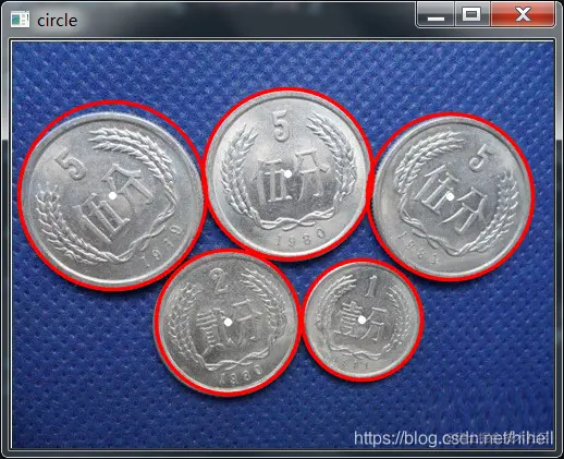 Python OpenCV 之霍夫圆检测应用