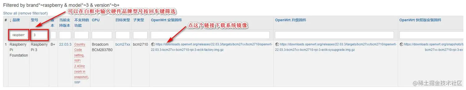 官网下载 OpenWrt 系统镜像