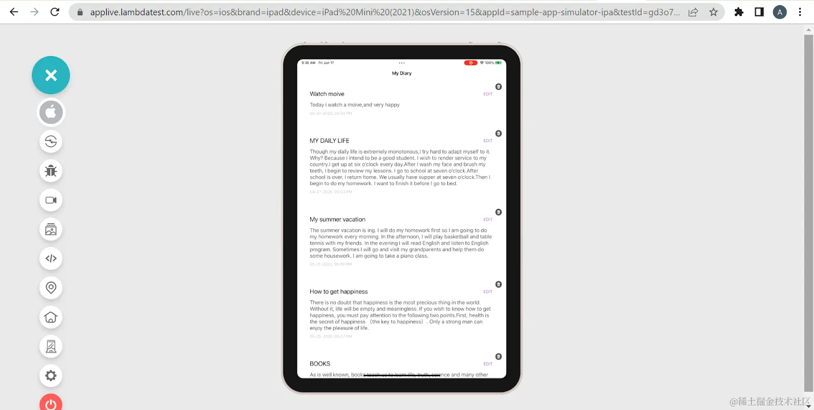 Test App on Real Devices 