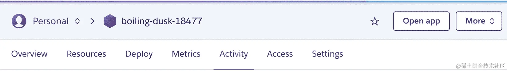 图 9.2 – Heroku 控制面板中的应用更多选项