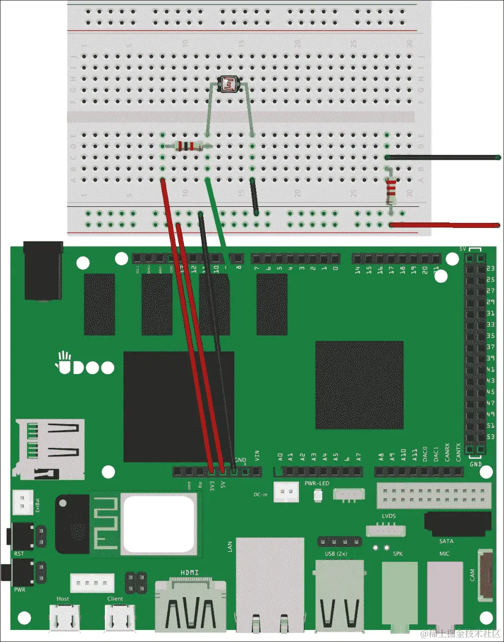 使用光传感器创建电路