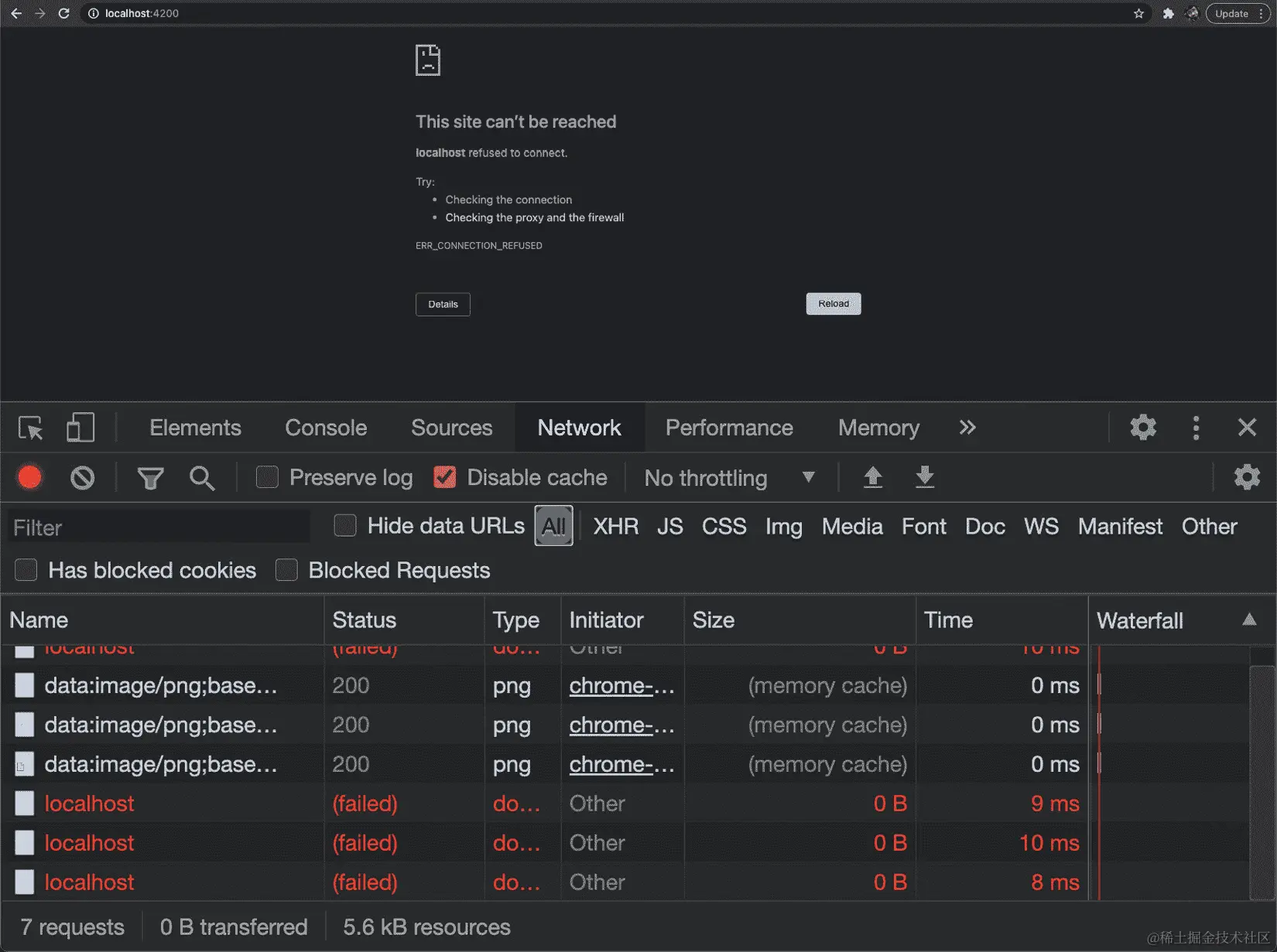 图 13.3 - 应用程序在离线状态下无法工作