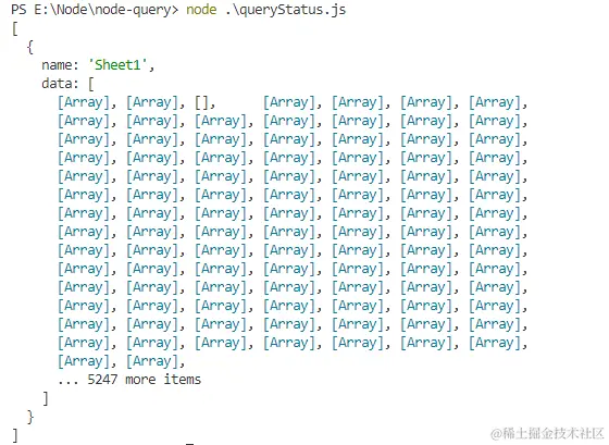 node-xlsx读取出来的结构：