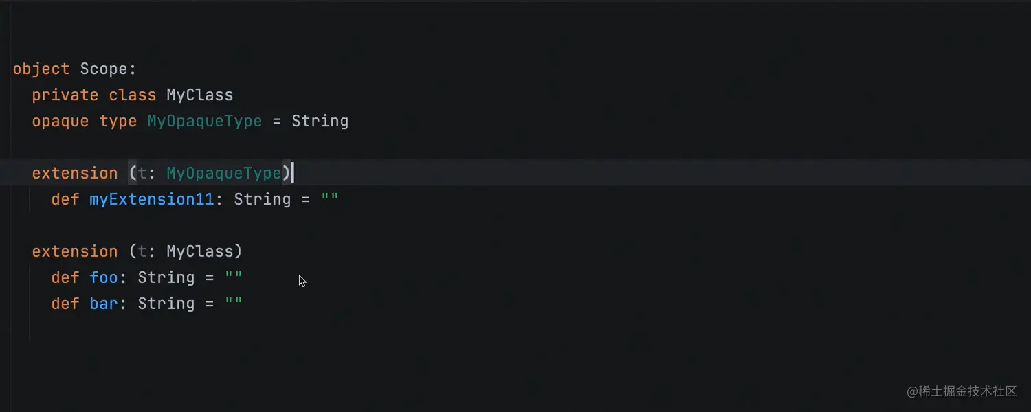改进了针对无大括号 Scala 语法的支持