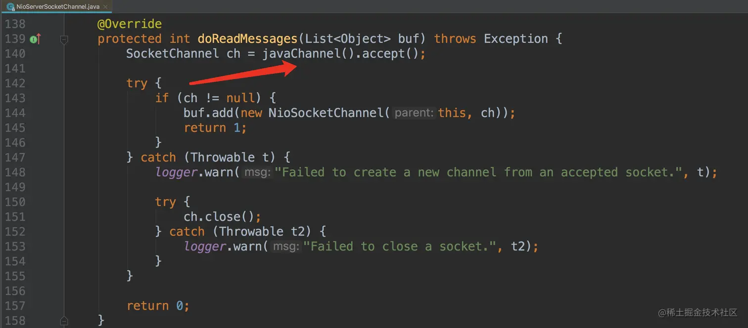 NioServerSocketChannel#doReadMessages