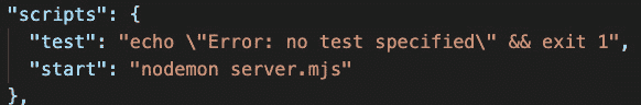 Figure 8.18 – package.json "scripts" section 
