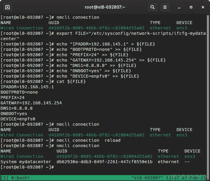 图 6.11-使用配置文件创建连接（可以作为脚本的一部分）