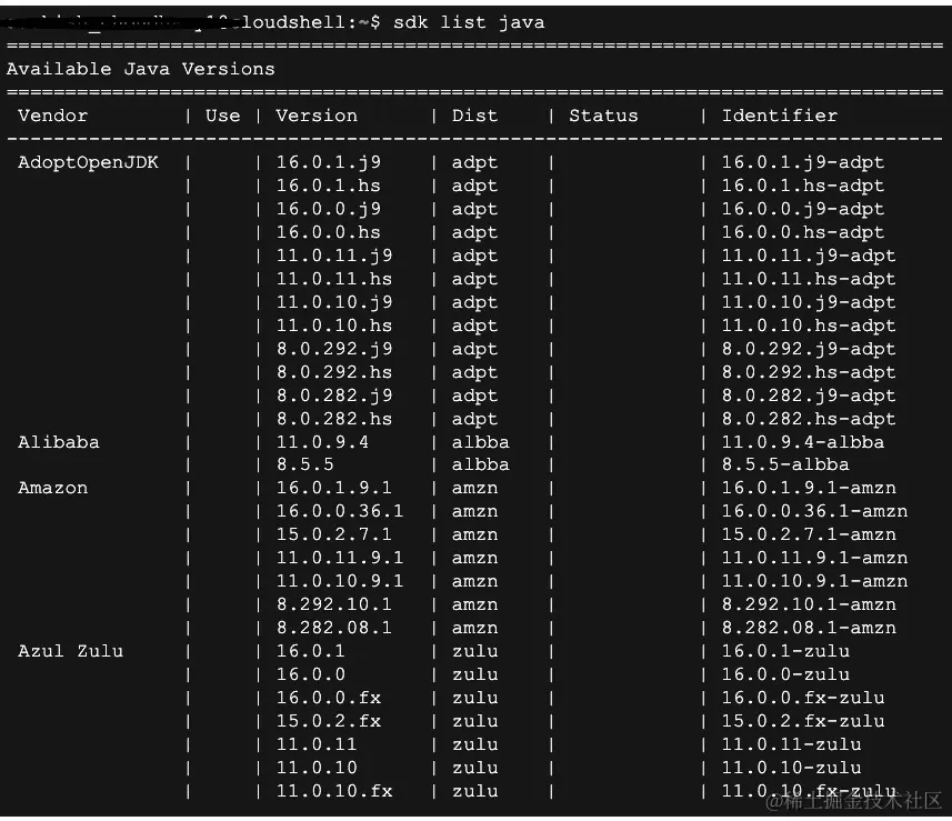 图 8.42 – SDKMAN 支持的 JDK