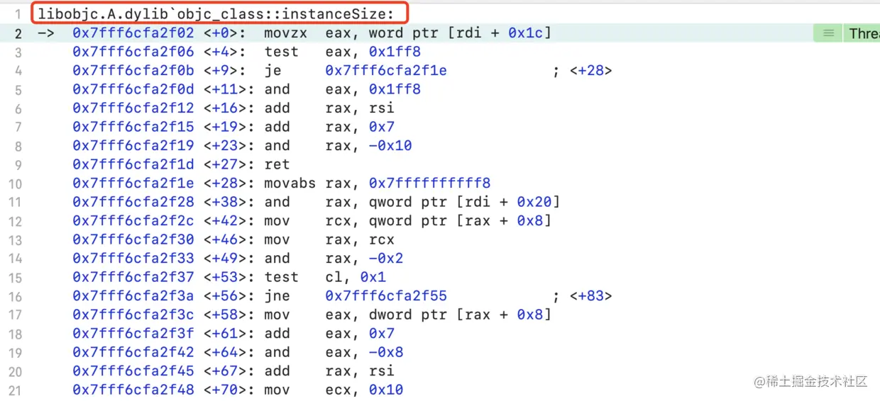 objc_class::instanceSize: