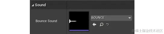 图 9.5：将 BounceSound 属性设置为我们导入的声音