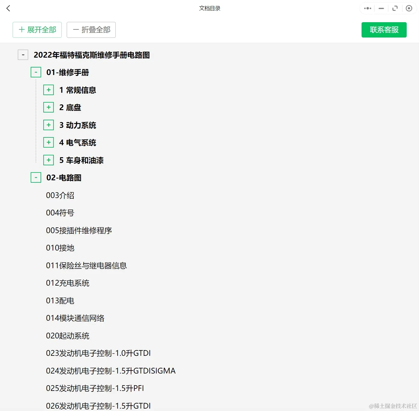 2005-2022年款福特福克斯维修手册和电路图资料更新