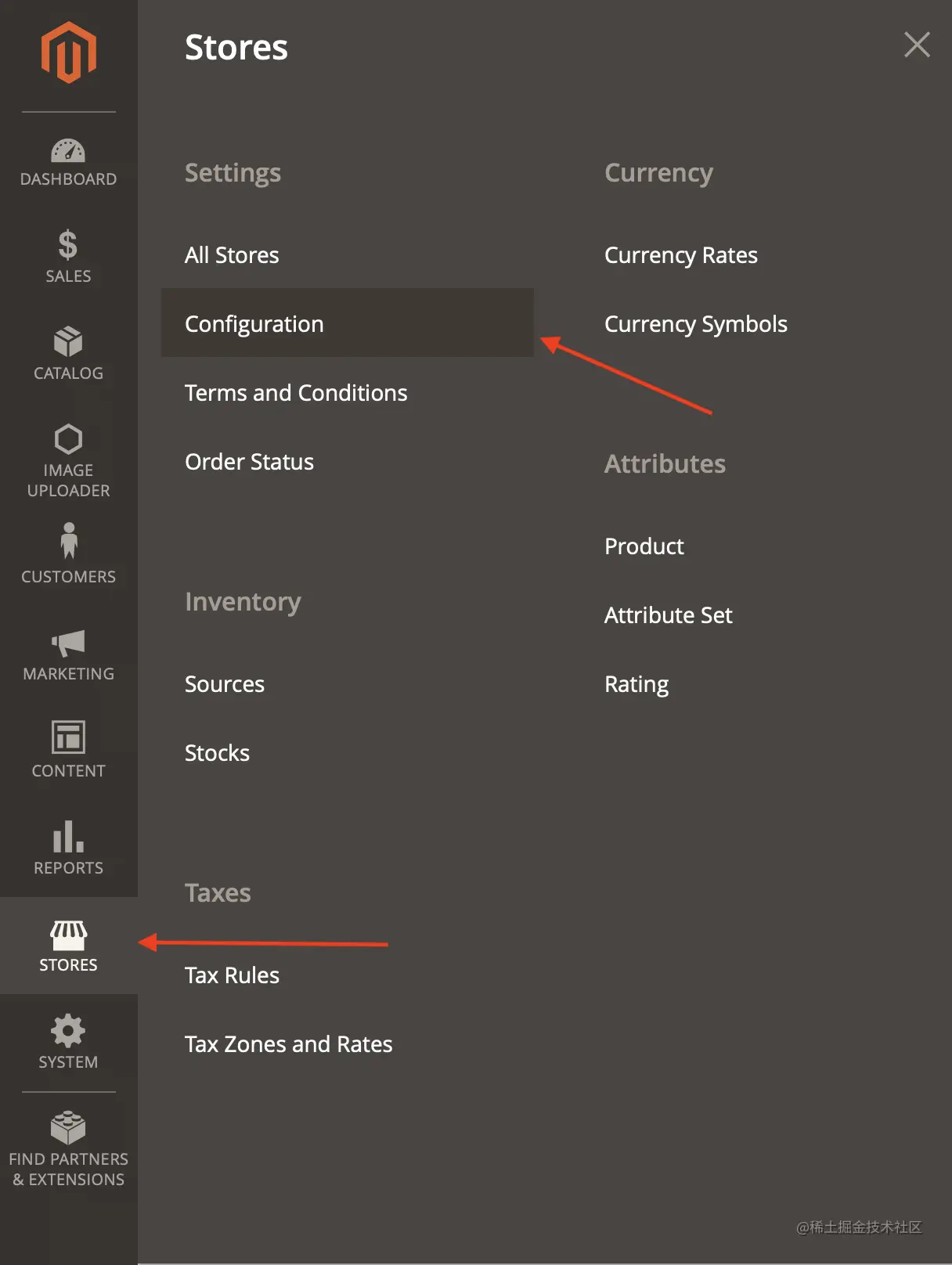 Configuration in Menu