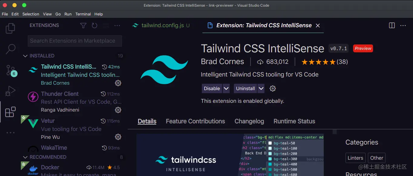 Install Tailwind CSS Intellisense Extension for VS Code