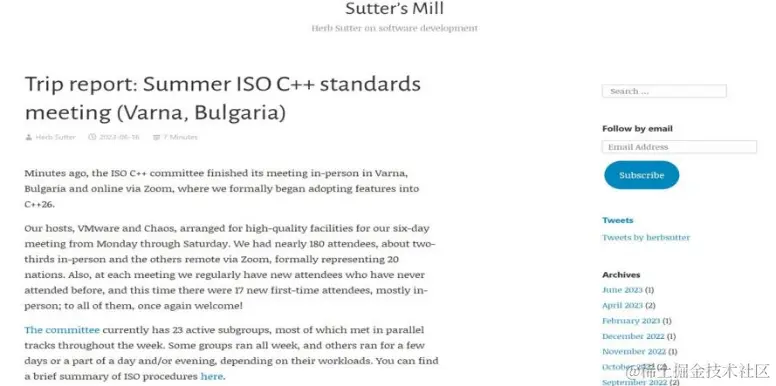 C++ 26首轮会议公告（图源：Herb Sutter）