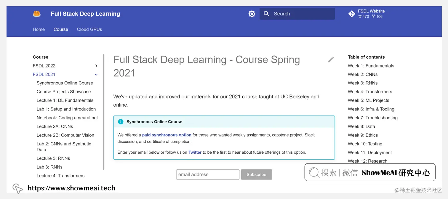 FSDL; Full Stack Deep Learning; 全栈深度学习训练营
