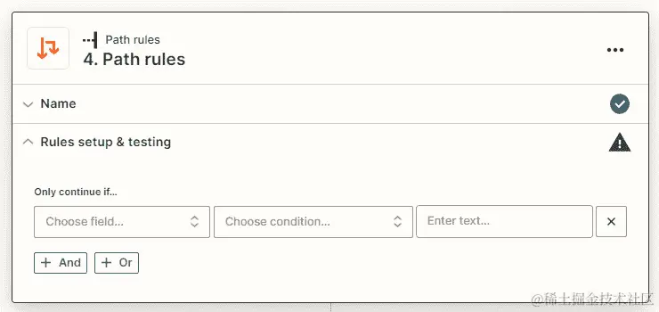 图 7.7 - ﻿自定义 Zapier 步骤路径概述