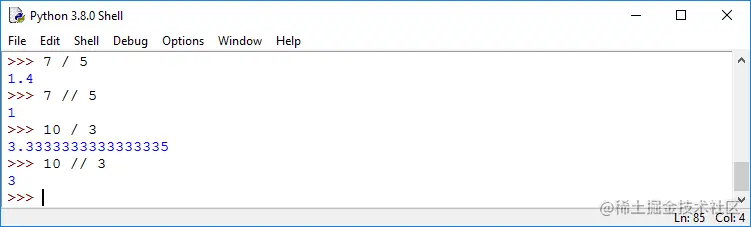 Python Integer Floored Quotient Division