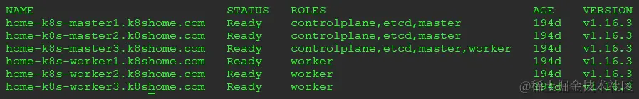 图 5.2 - Kubernetes 节点列表