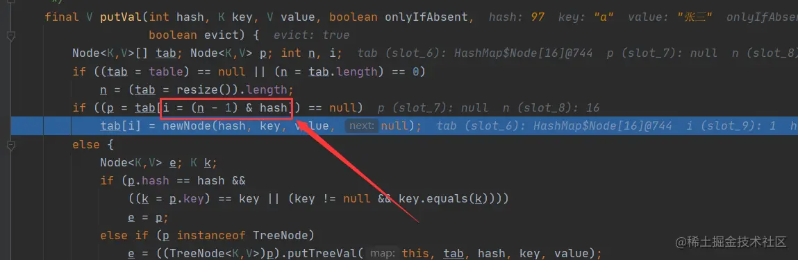 这里的计算数组的索引位置与之前的一样
