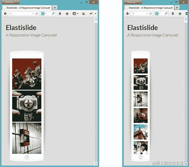 示例 2 – 垂直方向，至少显示三张图片