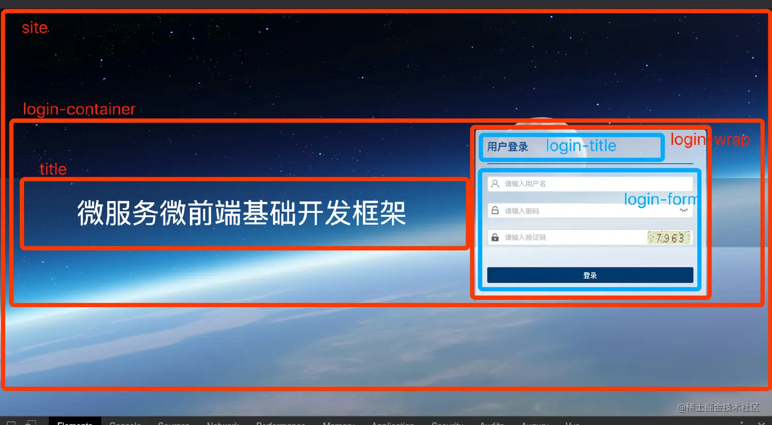 登录界面布局结构