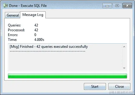从 SQL 转储文件创建数据库模式