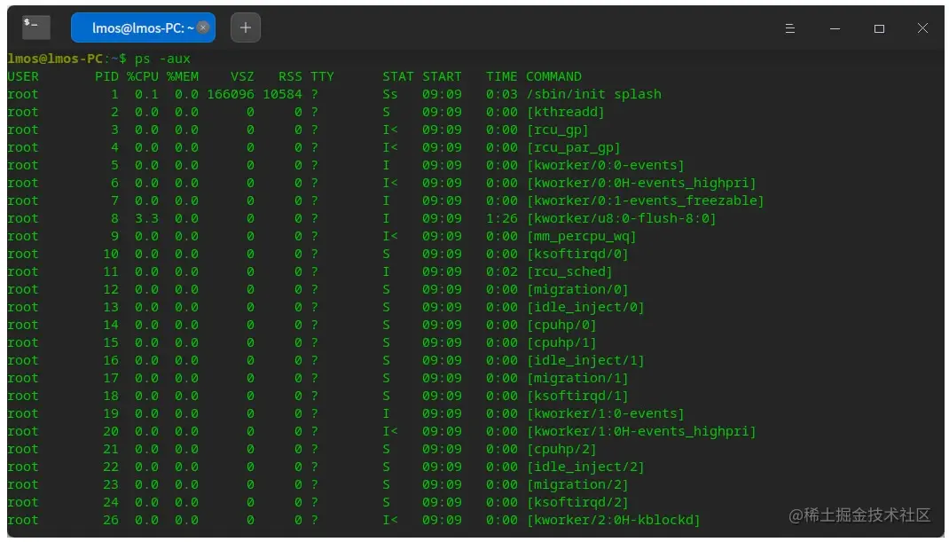 Linux下ps命令查看进程