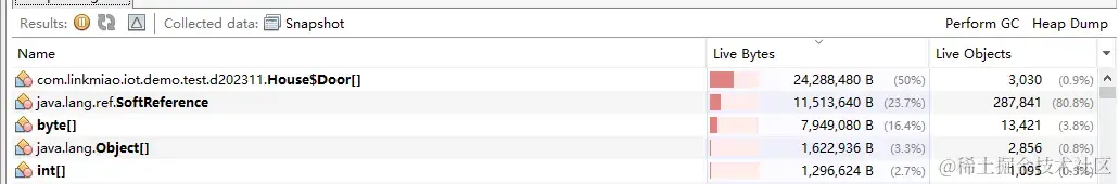 软应用下的对象堆积