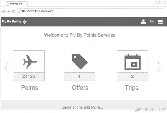 假期门户网站示例