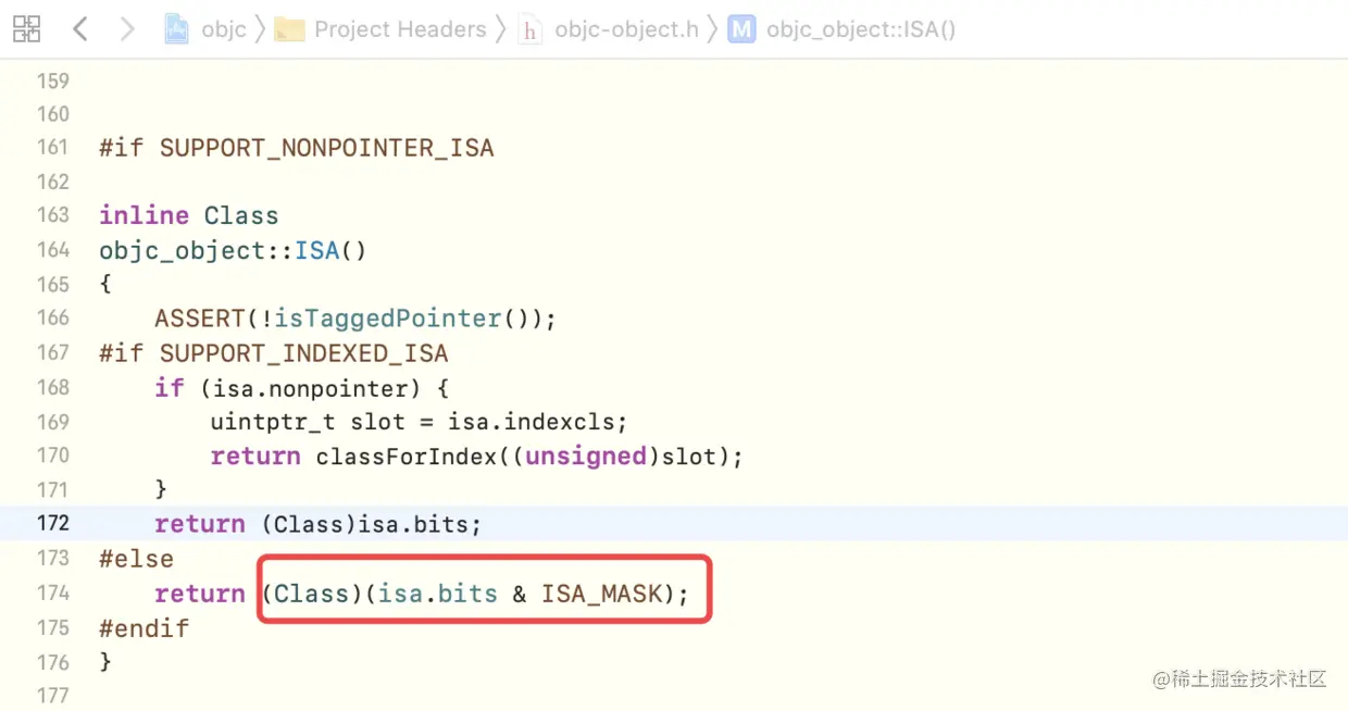 源码中isa的强转