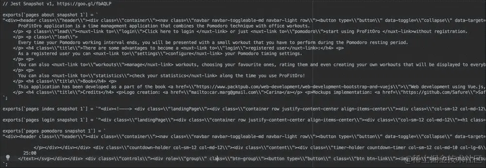 使用 Jest 进行快照测试