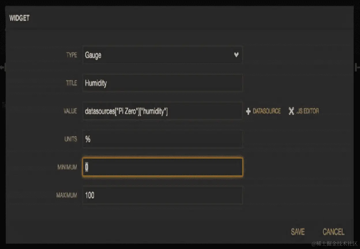 配置远程仪表板（Dweet.io）