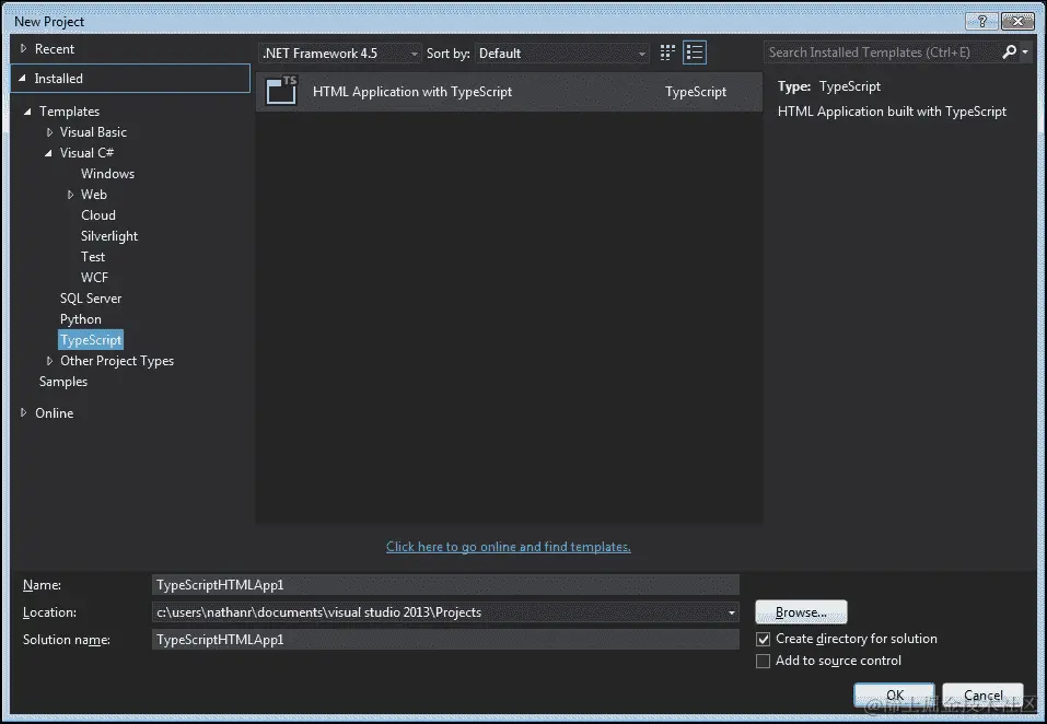 创建 Visual Studio 项目