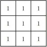 图为3×3均值模糊卷积核