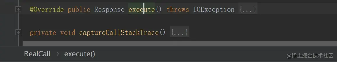 RealCall中的execute()