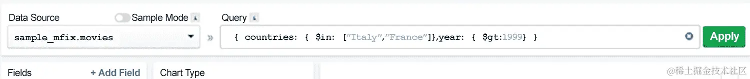 图 12.34：查询栏示例截图