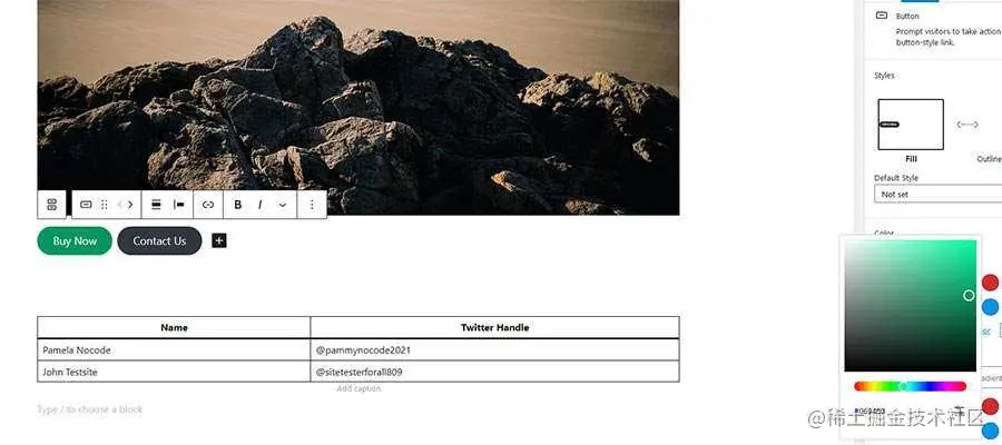 Customizing buttons within WordPress.