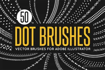 dotted stroke Illustrator brushes