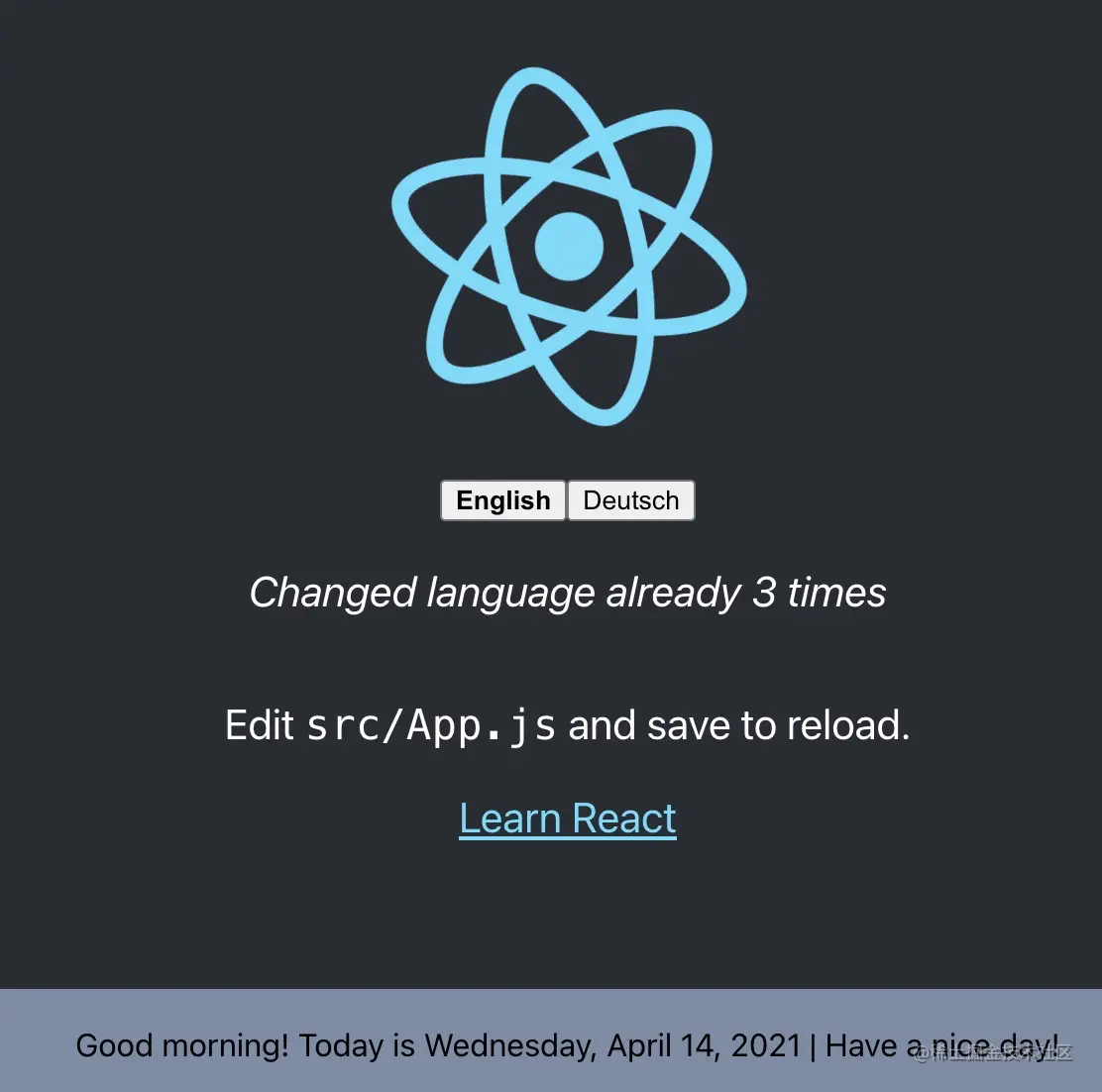 react translations