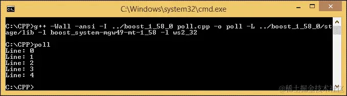 使用非阻塞的 poll()函数