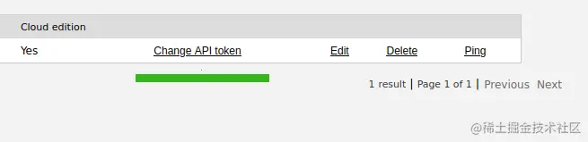 Where to find the Change API Token link